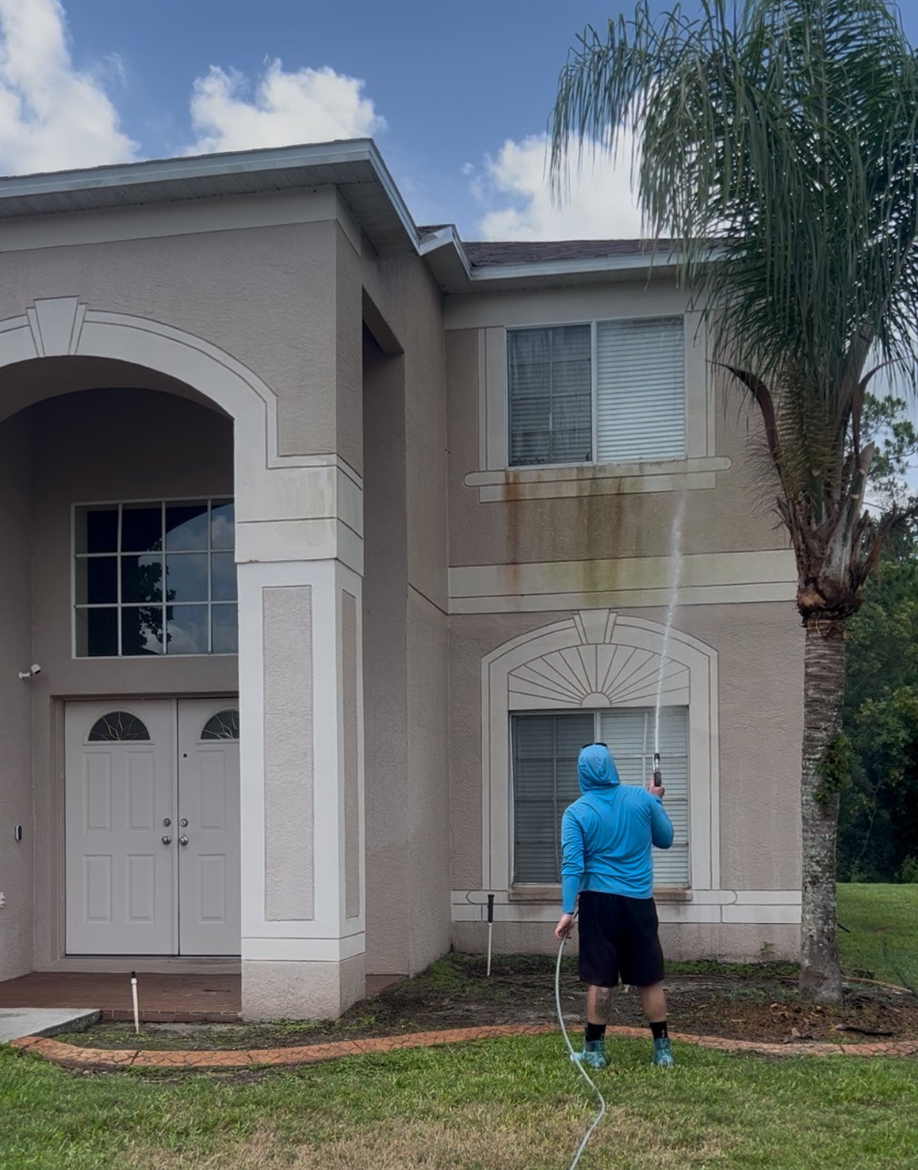 Solar panel cleaning, Exterior cleaning